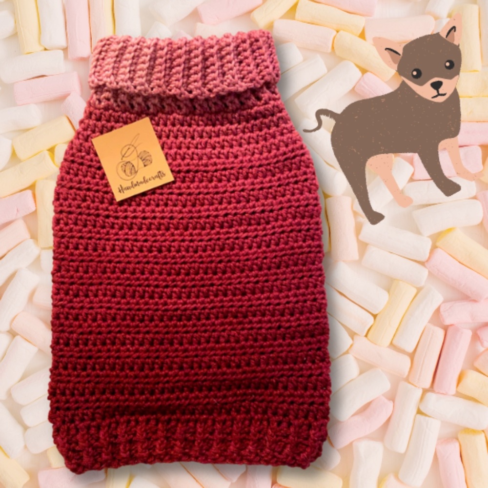 Raspberry Dog Sweater